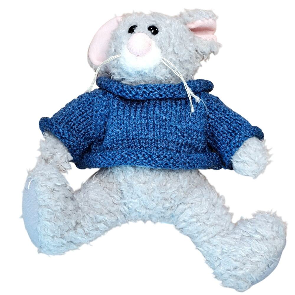 Vintage Gibson Keepsake Kitters Benny Mouse with Sweater 8” Plush 1996